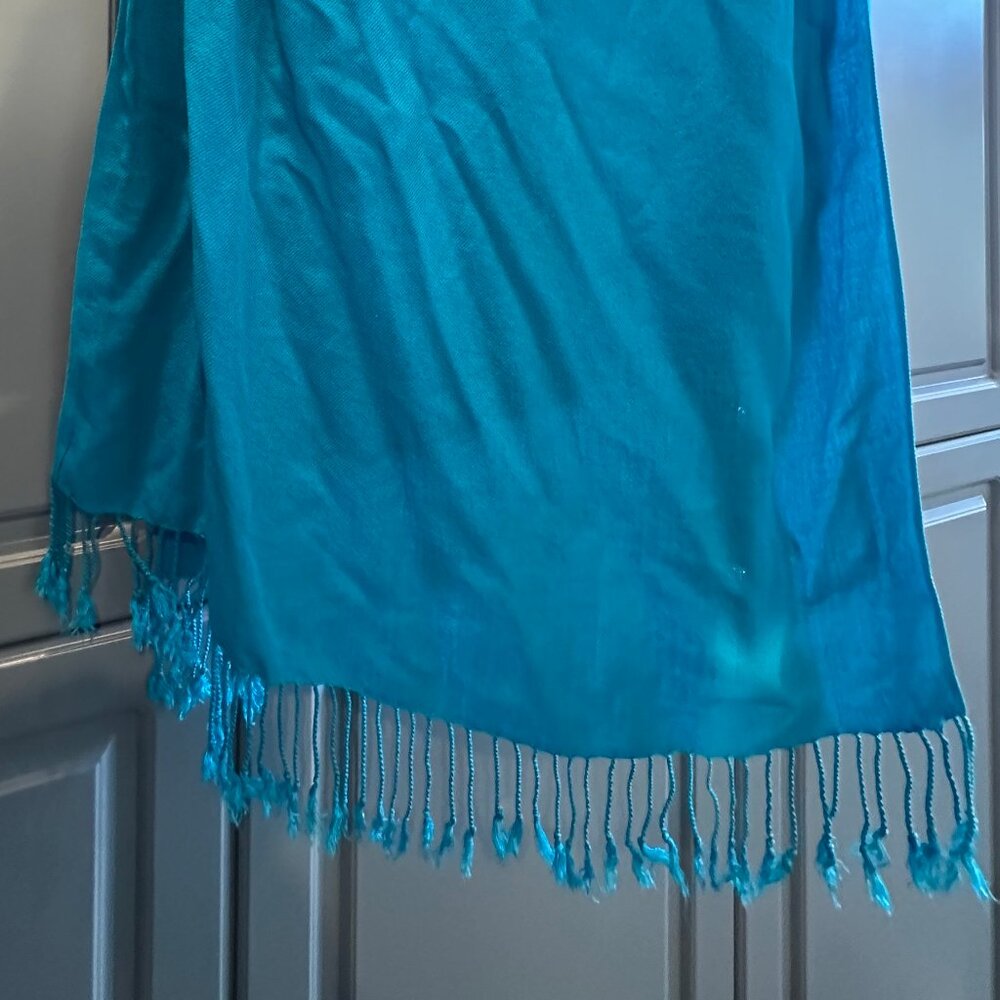 Le Château Turquoise Blue Scarf | Lightweight Fashion Wrap | Soft Elegant Access